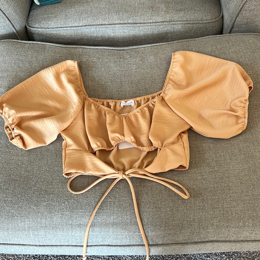 Peach crop top